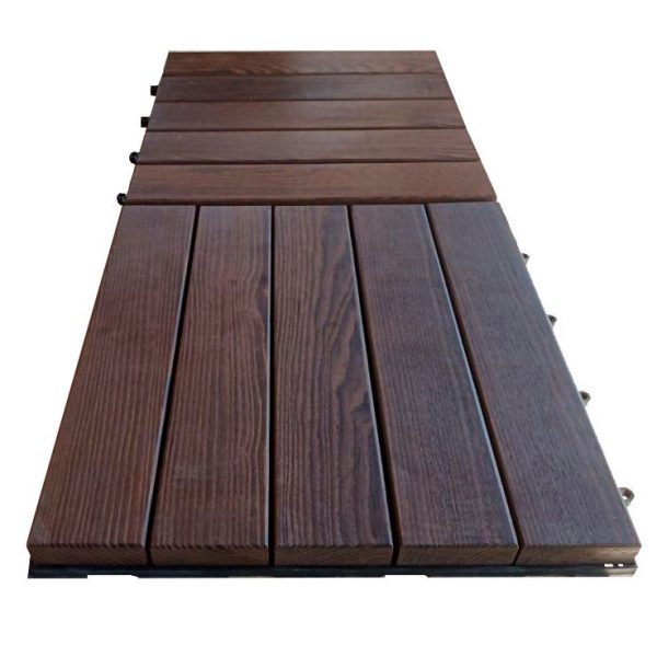 Thermal Ash Wooden Tiles Outdoor Click System 33 x 33 cm